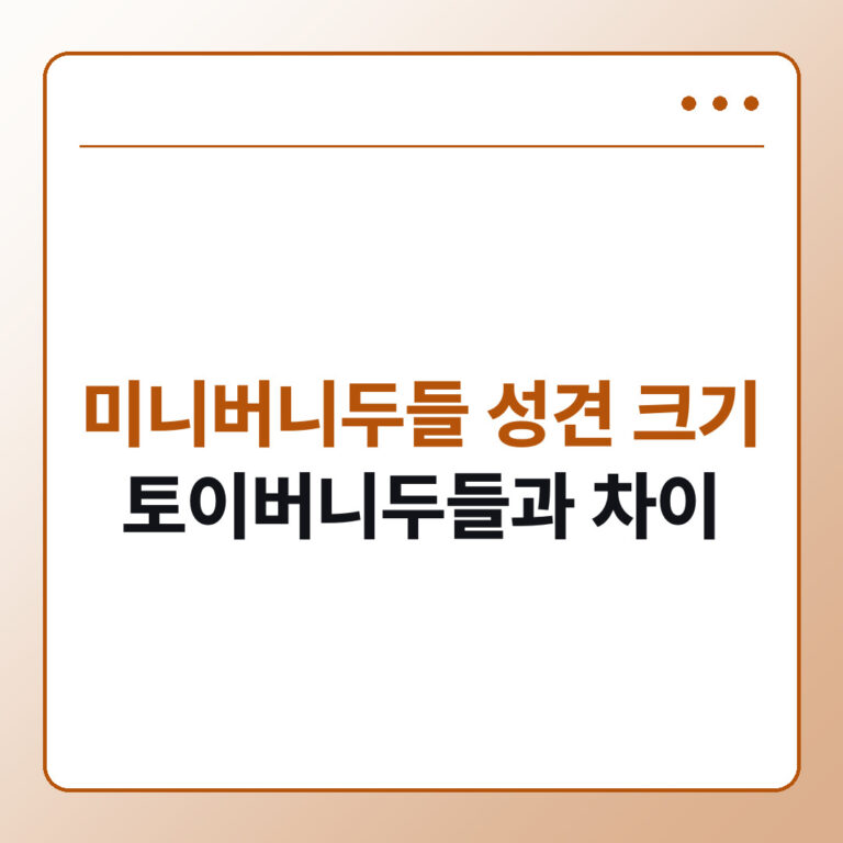미니버니두들 성견 크기와 토이버니두들 차이, 입양 전 확인법