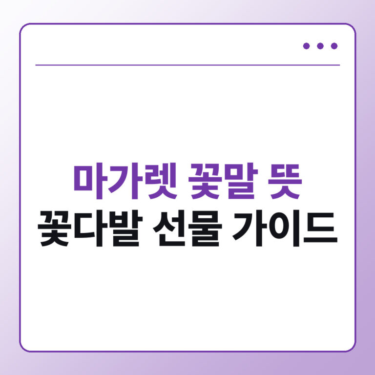 마가렛 꽃말 뜻과 꽃다발 선물 잘 하는 법
