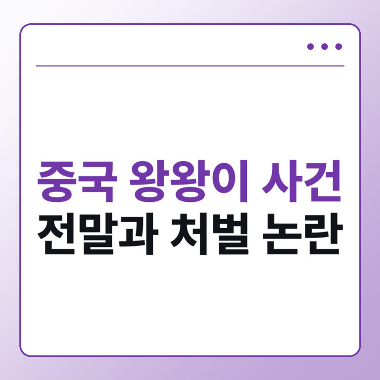 중국 왕왕이 사건 전말과 처벌 논란