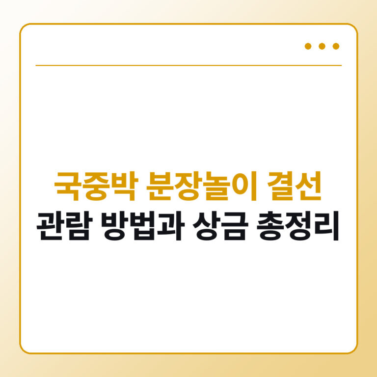 국중박 분장놀이 결선 관람 방법과 상금 총정리